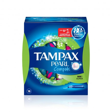 Tampones TAMPAX Pearl Compak Super 18 U 100 ALGODON