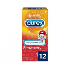 Preservativos Durex Fresa Condones 12 unidades