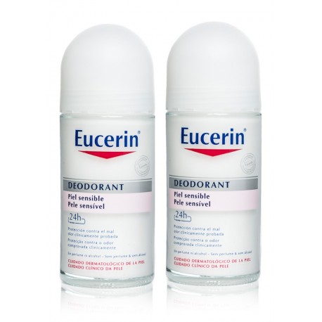 Eucerin Desodorante Piel Sensible Roll-On 24h duplo 50 ml