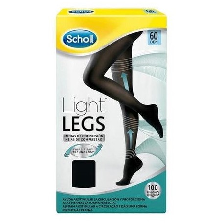 Medias de compresión ligera hasta cintura (panty) Scholl Light Legs 60 DEN color negro Talla M