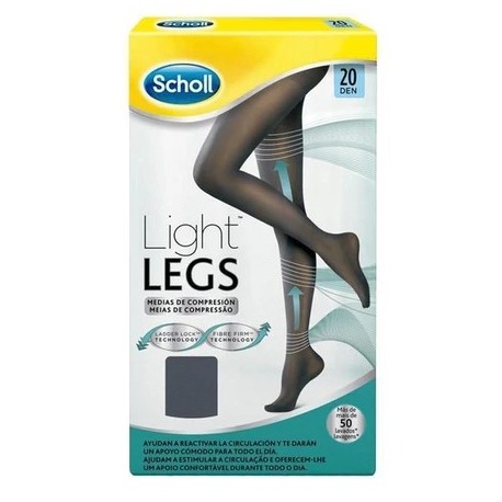  Medias de compresión ligera hasta cintura (panty) Scholl Light Legs 20 DEN color negro Talla L
