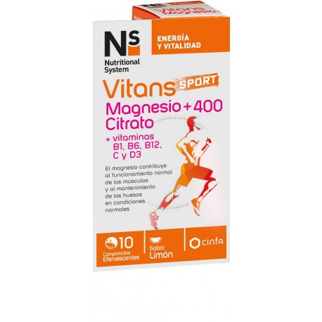 Ns Vitans Magnesio Citrato 400 10 Comprimidos efervescentes