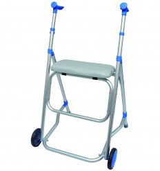 Andador plegable de aluminio con asiento 