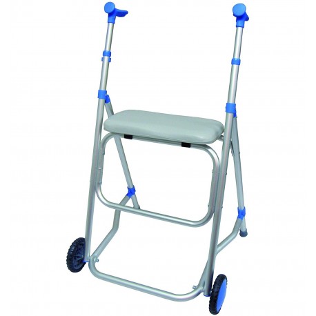 Andador plegable de aluminio con asiento 