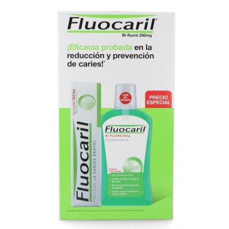 Fluocaril Pack dentífrico Bi-Fluore 125 ml  colutorio Bi-Fluore Menta 500 ml