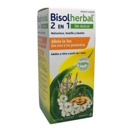 Bisolherbal 2 en 1 sin azúcar jarabe 120 ml