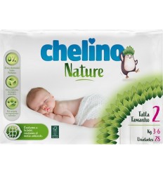 Pañal Chelino® Nature. Talla 2. Recien nacido de 3 kg. a 6 kg. 28 unidades
