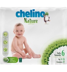 Pañal Chelino® Nature. Talla 6. Junior de 17 kg. a 28 kg. 27 unidades
