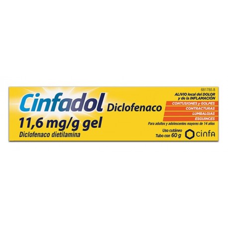 CINFADOL DICLOFENACO 11,6 MG/G 100G