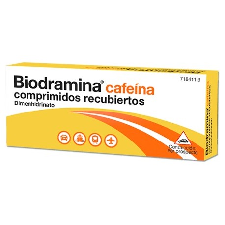 BIODRAMINA CAFEINA 12 COMPRIMIDOS RECUBIERTOS
