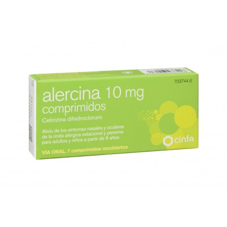 Alercina 10mg 7 comprimidos