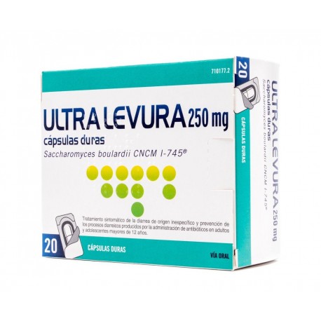 ULTRA LEVURA 250 mg 20 cápsulas duras