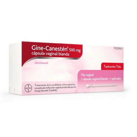 Gine-Canestén cápsula vaginal blanda 500 mg  1 aplicador