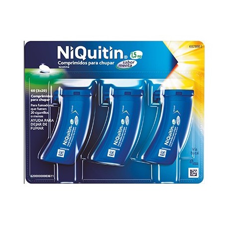 Niquitin 1,5 mg sabor menta 3 x 20 comprimidos