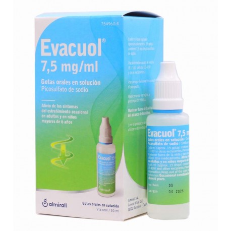 Evacuol 7,5mg/ml Gotas Orales Solución 30ml