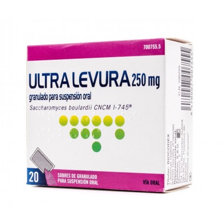 ULTRA LEVURA Saccharomyces boulardii  250 mg 20 sobres granulado para suspensión oral