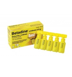 Betadine solución cutánea 0.5 gr 10 unidosis