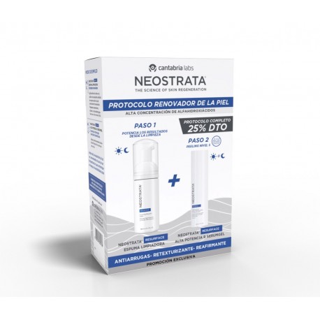 Pack NEOSTRATA RESURFACE Protocolo renovador de la piel Espuma limpiadora + Serumgel