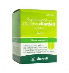 SUPOSITORIOS DE GLICERINA VILARDELL ADULTOS 3 G 18 SUPOSITORIOS