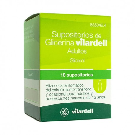 SUPOSITORIOS DE GLICERINA VILARDELL ADULTOS 3 G 18 SUPOSITORIOS