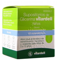 SUPOSITORIOS DE GLICERINA VILARDELL NIÑOS 1,58 G 18 SUPOSITORIOS