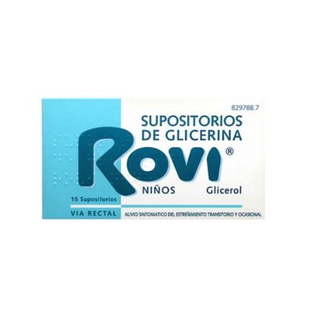 SUPOSITORIOS DE GLICERINA ROVI NIÑOS 1,44 G 15 SUPOSITORIOS