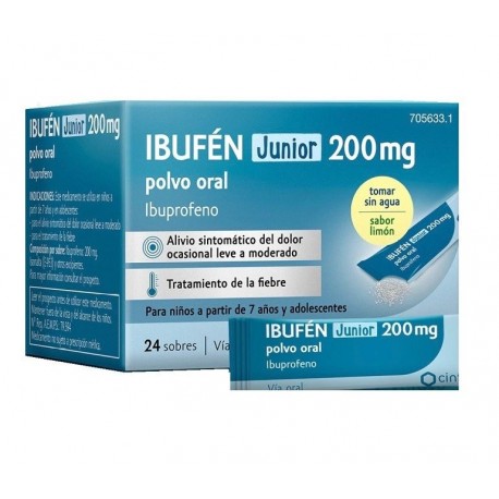 IBUFEN JUNIOR 200 mg 24 SOBRES POLVO ORAL