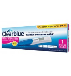 Clearblue Prueba de embarazo con indicador de semanas 1 prueba digital