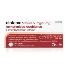 CINFAMAR CAFEINA 10 comprimidos recubiertos