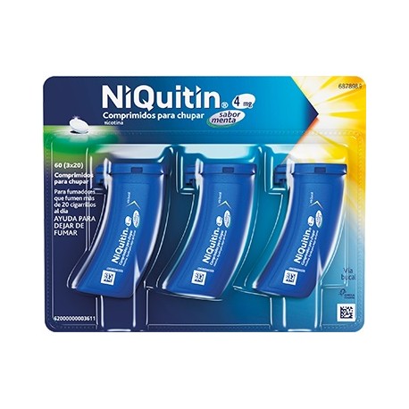 Niquitin 4 mg sabor menta 60 comprimidos para chupar