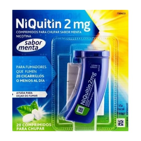 Niquitin 2 mg sabor menta 20 comprimidos para chupar