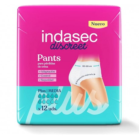 Indasec® Discreet Pant Plus Talla Grande 12 unidades