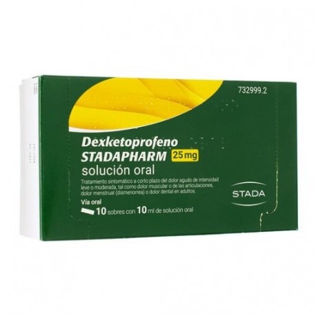 Dexketoprofeno Stadapharm 25 mg Solución Oral 10 Sobres