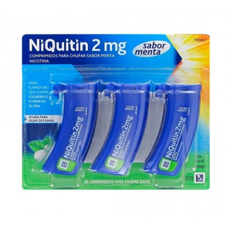 NIQUITIN 2 MG 60 COMPRIMIDOS PARA CHUPAR (SABOR MENTA)