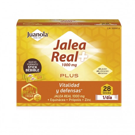 JUANOLA Jalea Real Plus 1000 mg 28 Sticks Bebibles Unidosis