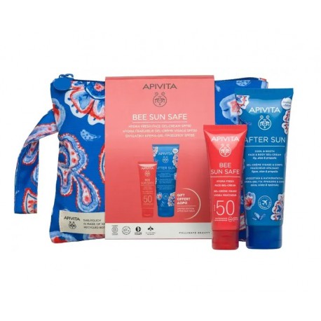 Pack Apivita Neceser BEE SUN SAFE Hydra Fresh gel-crema facial spf50 50 ml